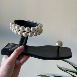 Jeffrey Campbell Chateau-pearl embellished sandals
